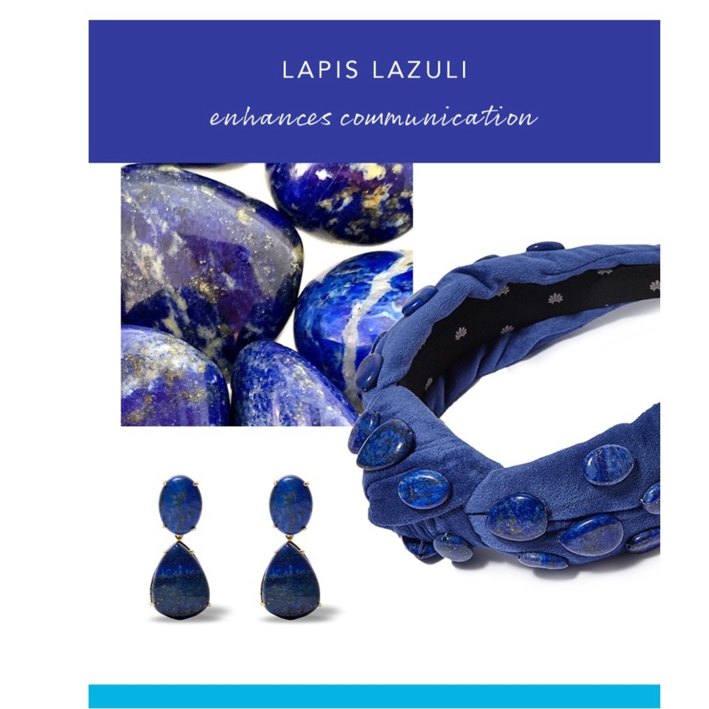 ISO Lele Sadoughi Lapis Lazuli Blue Earrings